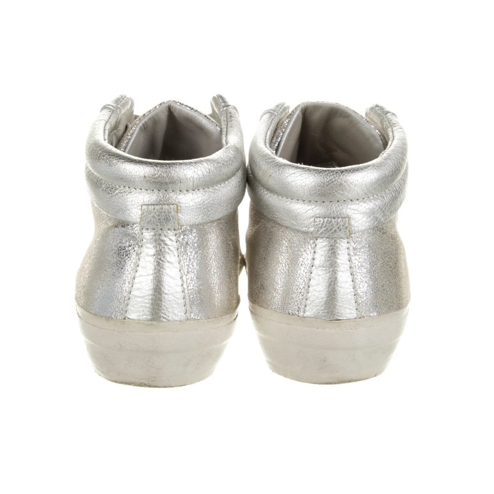 PHILIPPE MODEL Distressed Silver Leather Hightop Sneakers - Picture 3 of 3